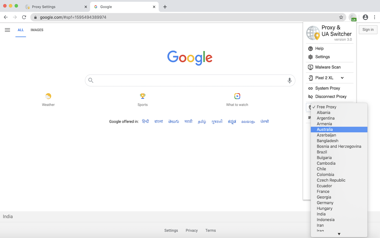 代理和用户代理切换器 chrome谷歌浏览器插件_扩展第5张截图