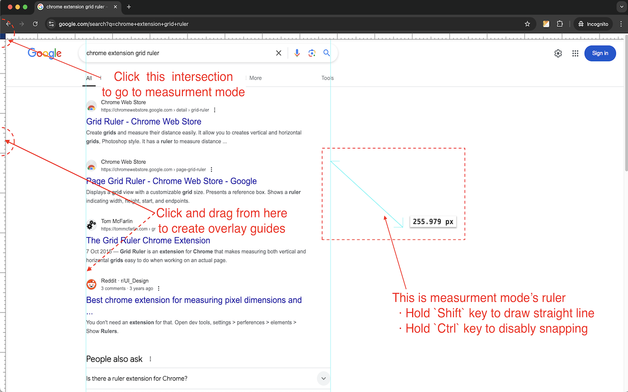 Grid Ruler chrome谷歌浏览器插件_扩展第1张截图