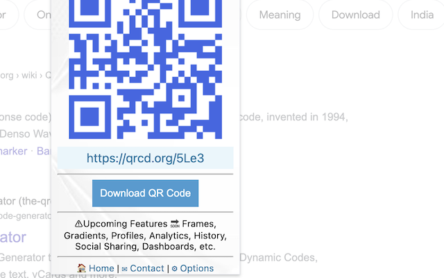 The QR Extension chrome谷歌浏览器插件_扩展第1张截图