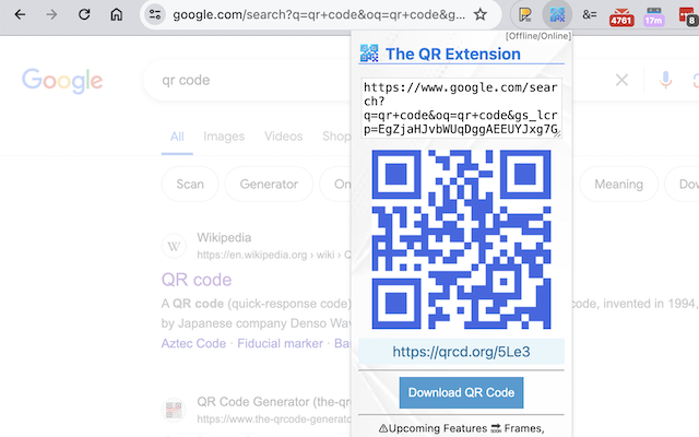 The QR Extension chrome谷歌浏览器插件_扩展第4张截图