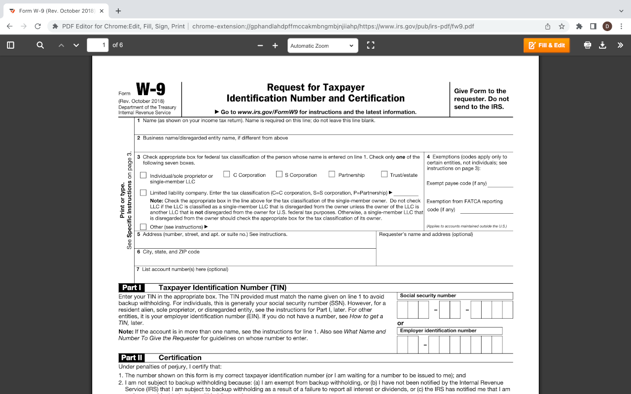 PDF Editor for Chrome:Edit, Fill, Sign, Print chrome谷歌浏览器插件_扩展第1张截图