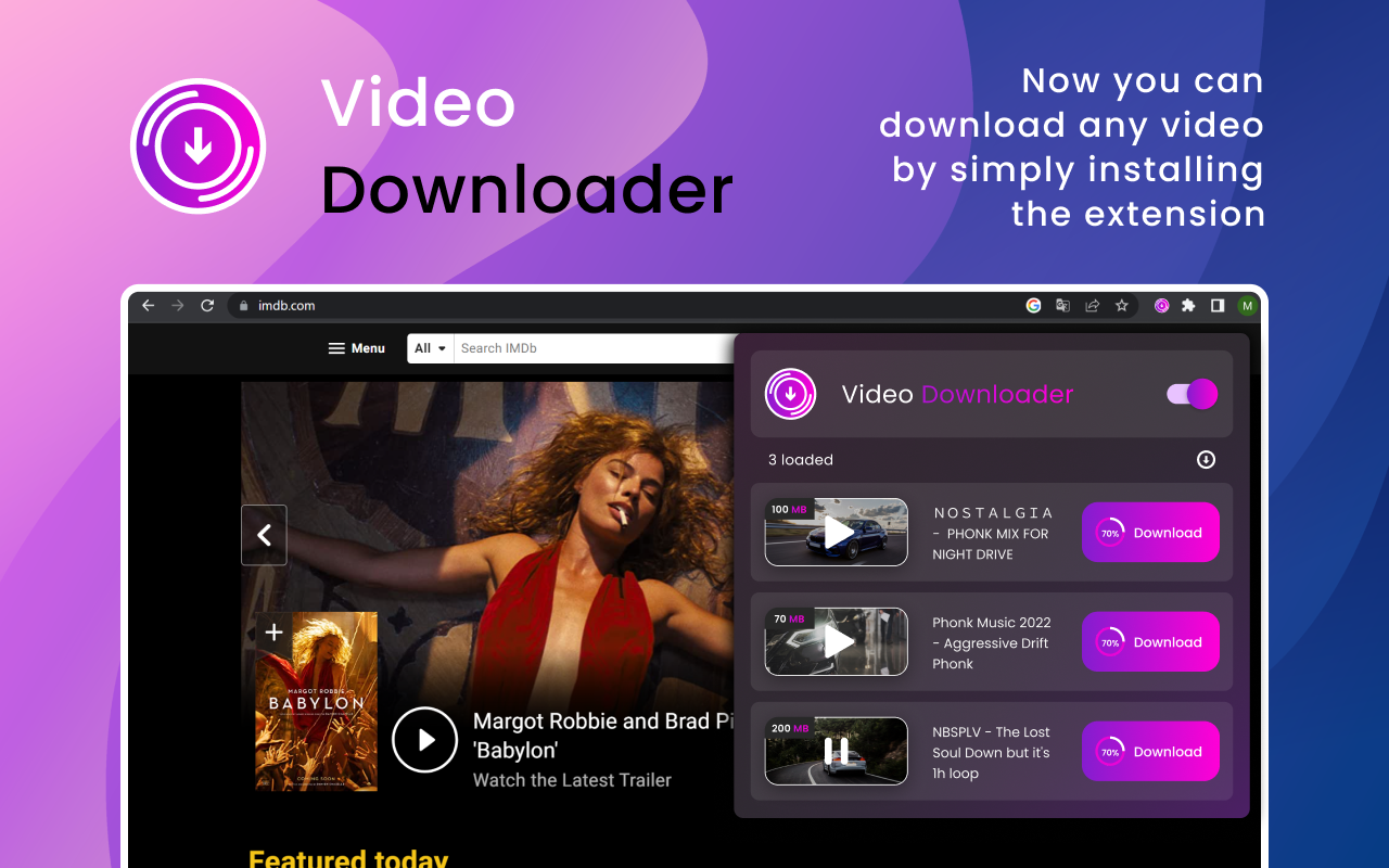 Video Downloader chrome谷歌浏览器插件_扩展第1张截图