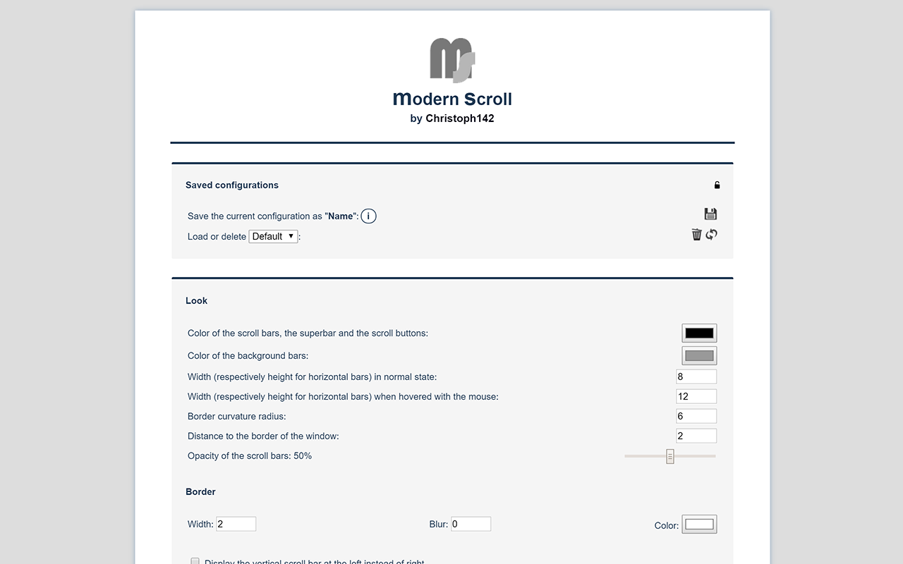 modern scroll chrome谷歌浏览器插件_扩展第1张截图
