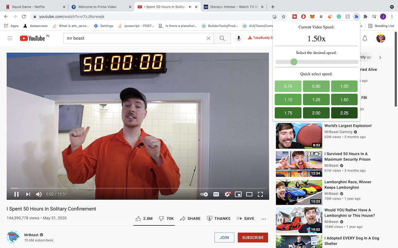 SpeedUp: Netflix, Prime videos chrome谷歌浏览器插件_扩展第1张截图