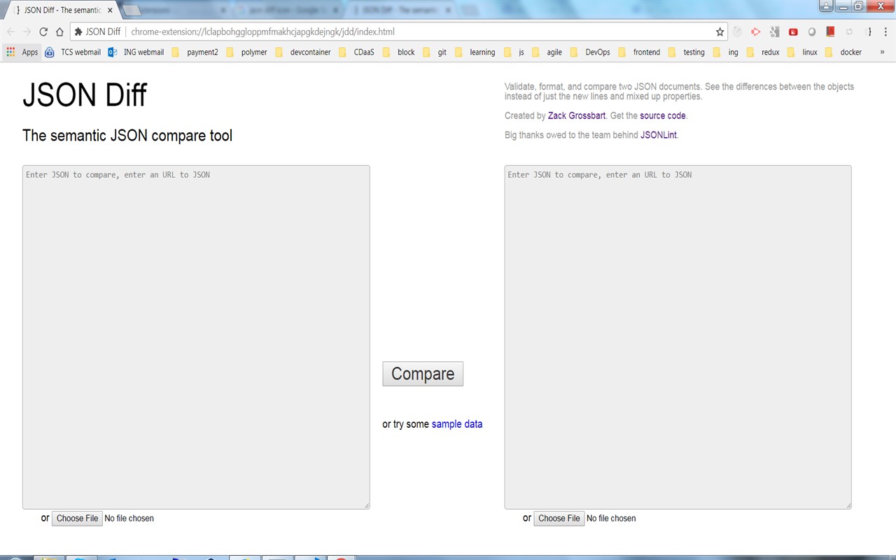 JSON Diff chrome谷歌浏览器插件_扩展第1张截图
