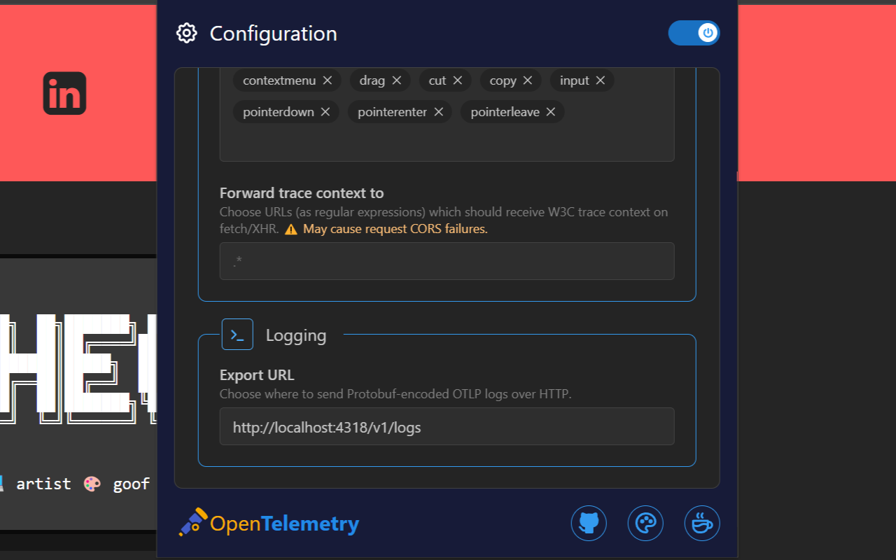 Browser Extension for OpenTelemetry chrome谷歌浏览器插件_扩展第1张截图