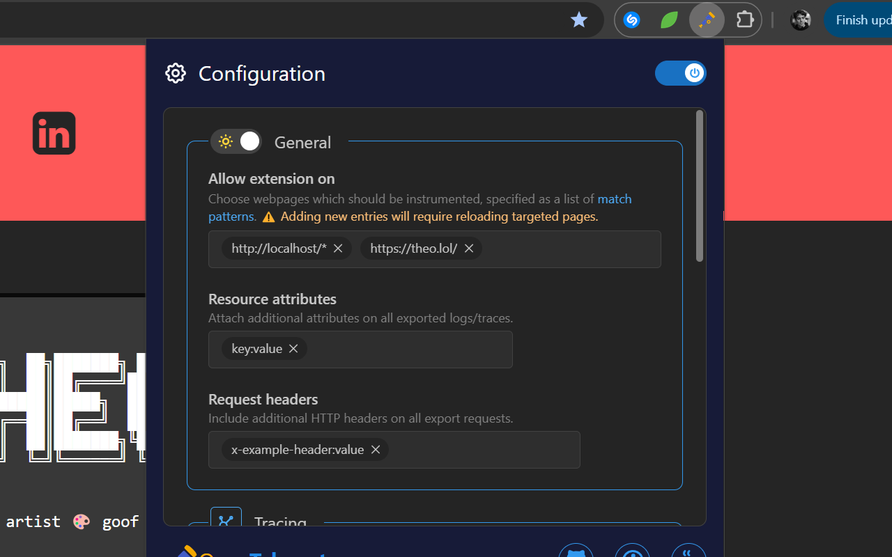 Browser Extension for OpenTelemetry chrome谷歌浏览器插件_扩展第3张截图