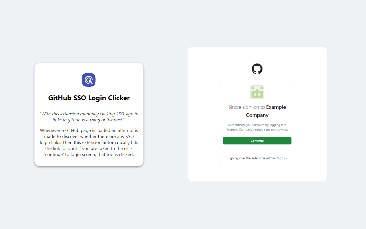 GitHub SSO Login Clicker chrome谷歌浏览器插件_扩展第1张截图