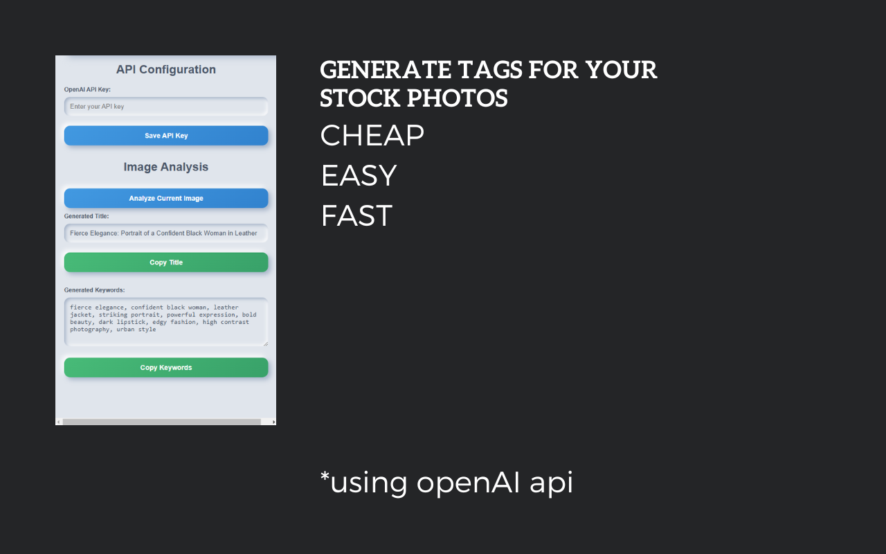Adobe Stock Image Title Generator chrome谷歌浏览器插件_扩展第2张截图