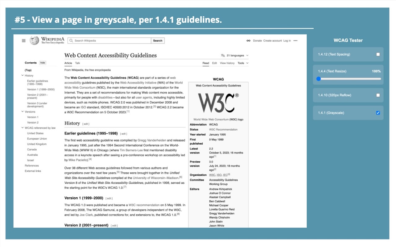 WCAG 2.1 Accessibility 1.4 Text and Contrast Testing and Checking Tool chrome谷歌浏览器插件_扩展第2张截图