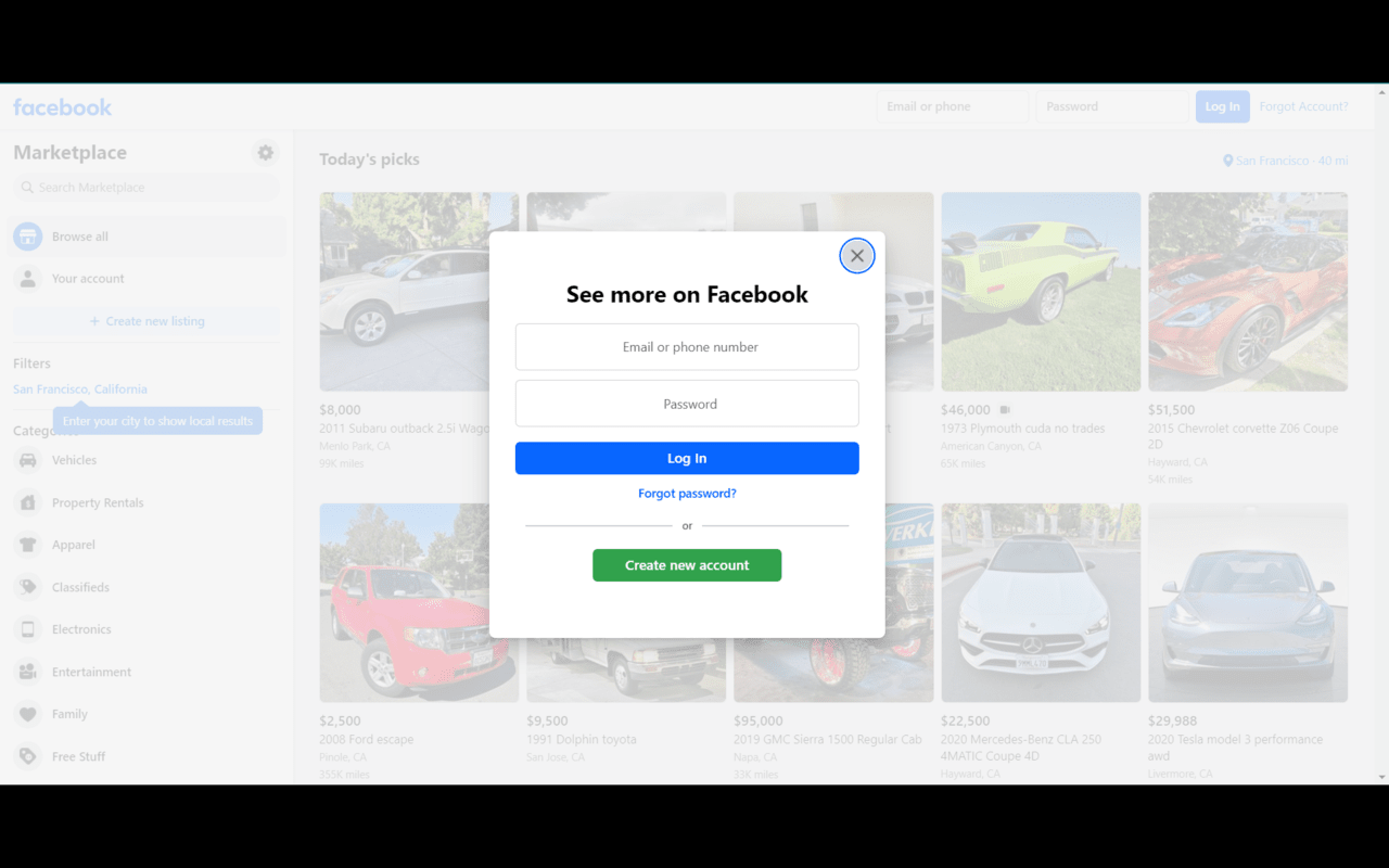 Facebook Marketplace Login Remover chrome谷歌浏览器插件_扩展第1张截图