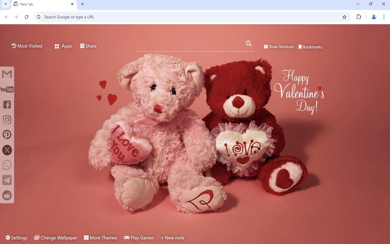 Valentine's Day Wallpaper chrome谷歌浏览器插件_扩展第2张截图