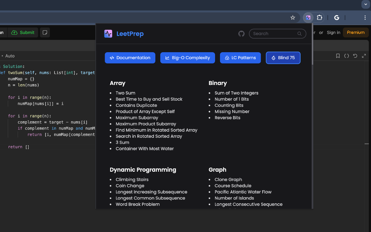 LeetPrep chrome谷歌浏览器插件_扩展第2张截图