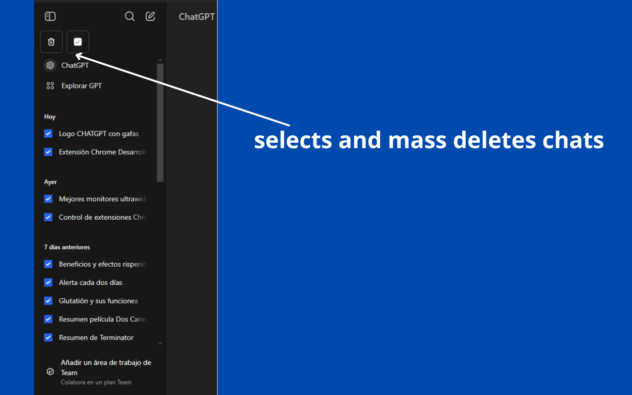 ChatGPT: Export PDF/DOCX and Delete Chats Massively chrome谷歌浏览器插件_扩展第1张截图