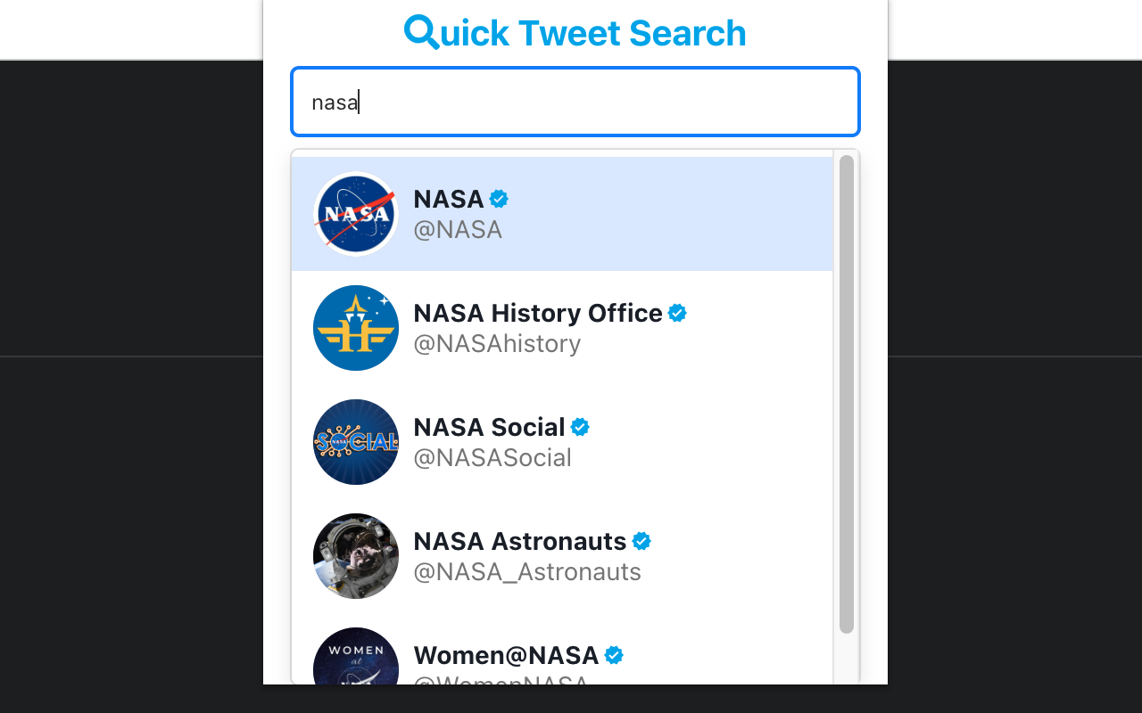 Quick Tweet Search chrome谷歌浏览器插件_扩展第4张截图