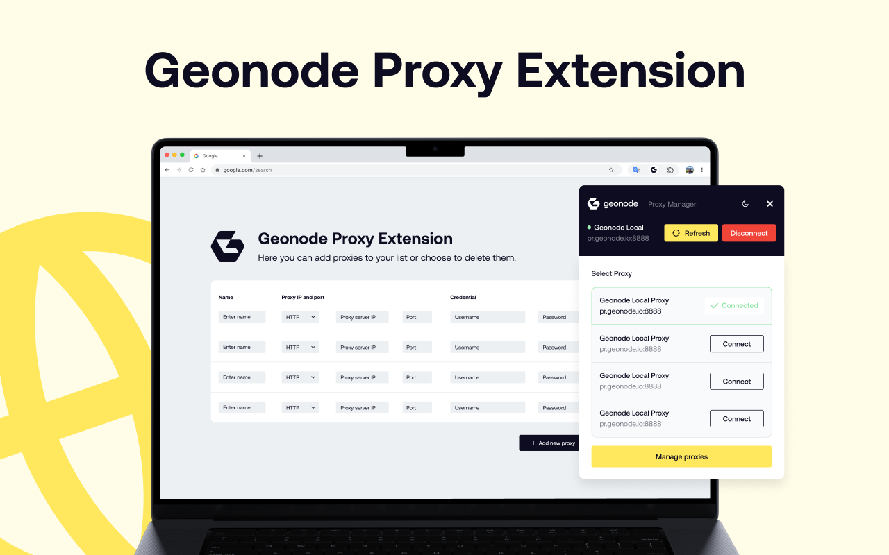 Geonode proxy manager chrome谷歌浏览器插件_扩展第1张截图