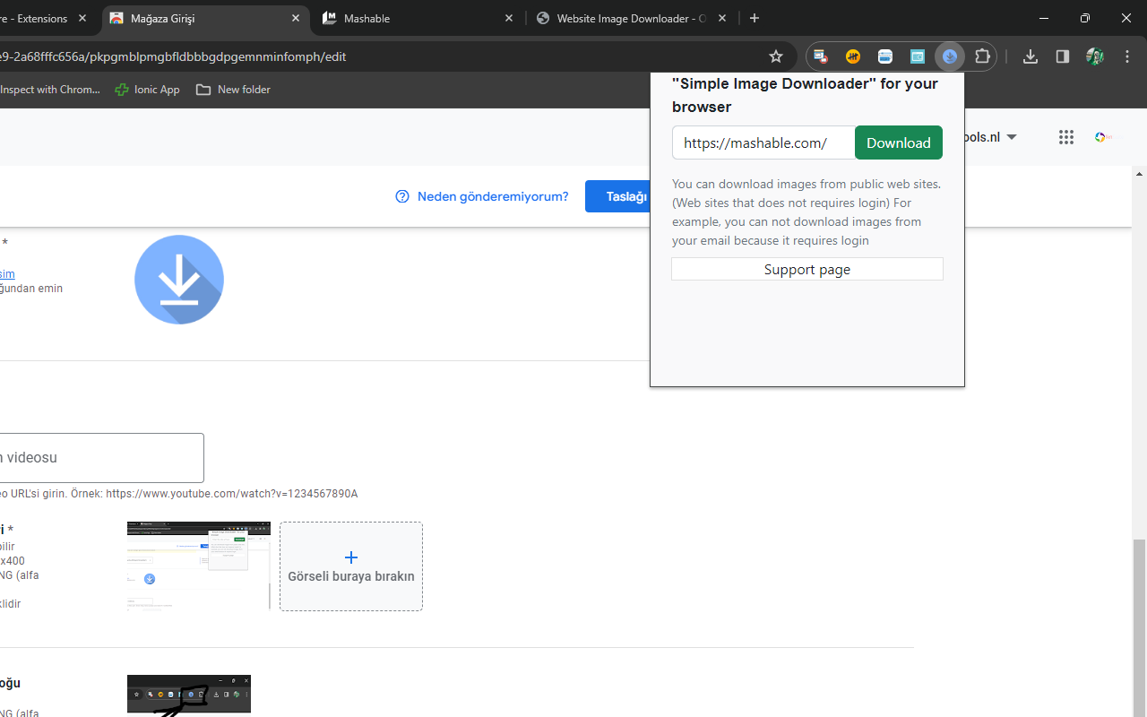 Simple & Bulk Image Downloader From Link chrome谷歌浏览器插件_扩展第2张截图