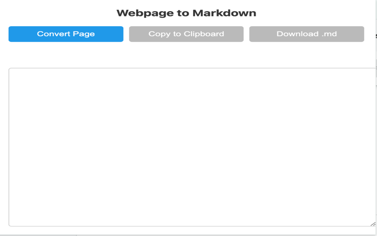 Webpage to Markdown chrome谷歌浏览器插件_扩展第1张截图