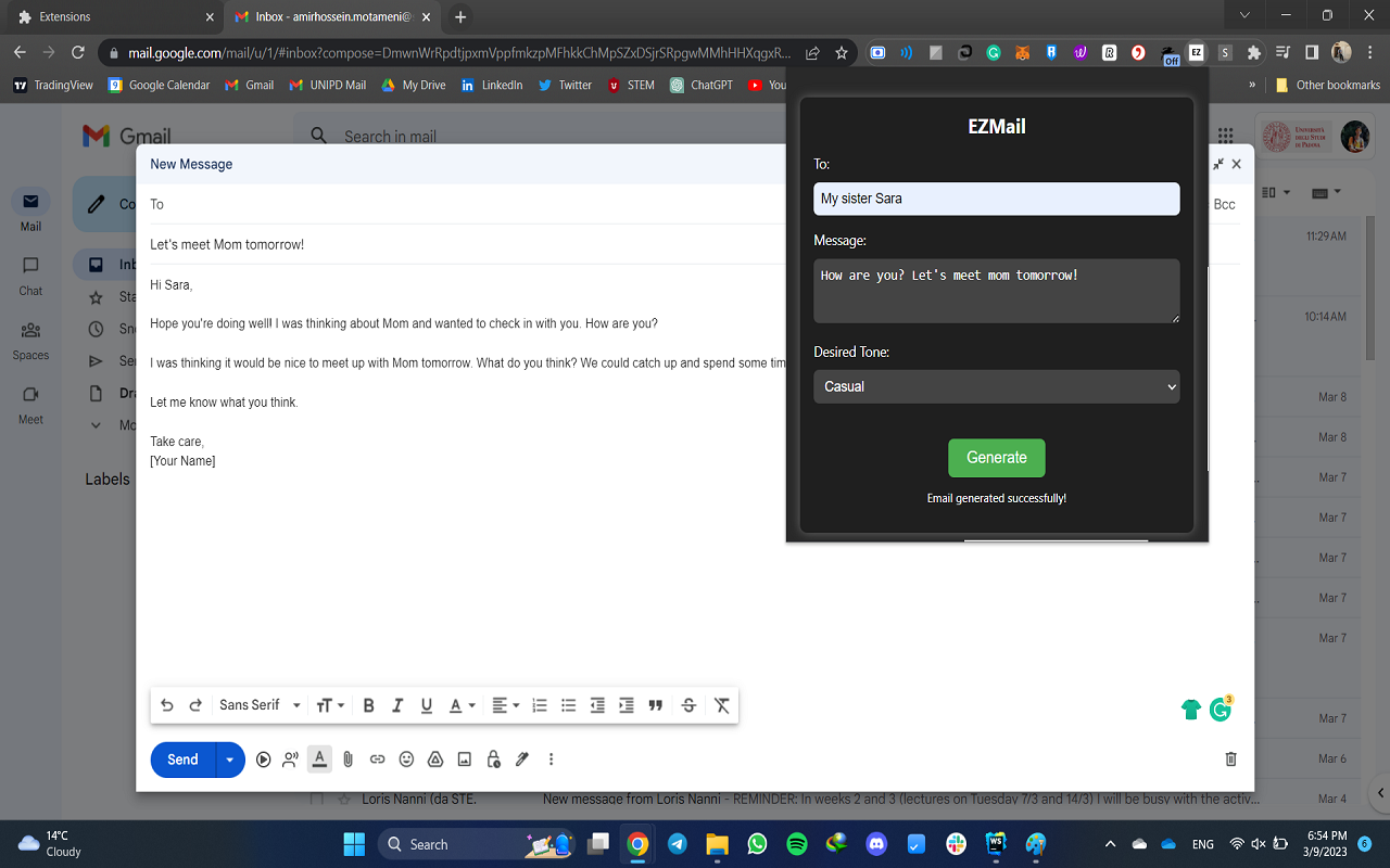 EZMail chrome谷歌浏览器插件_扩展第1张截图