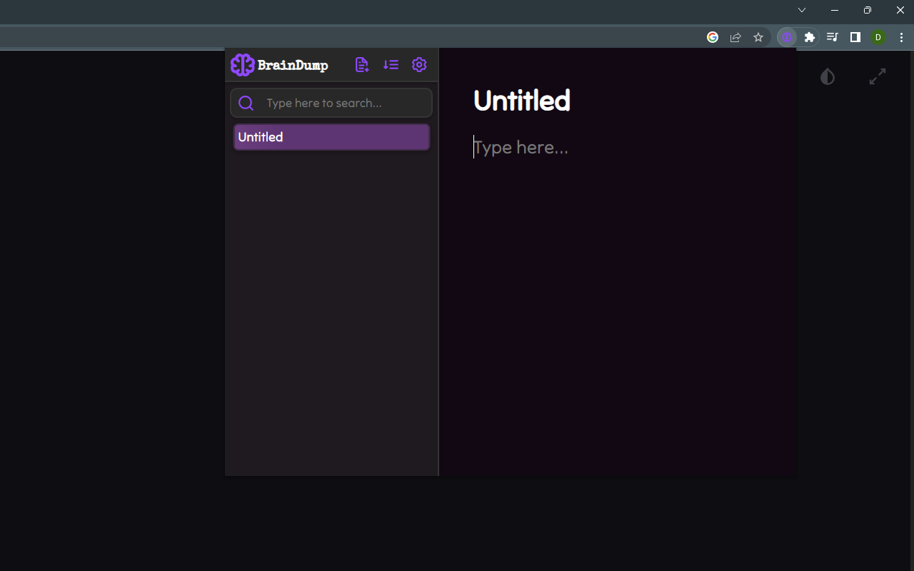 BrainDump - Notes anywhere chrome谷歌浏览器插件_扩展第1张截图