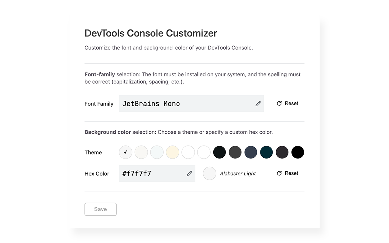 Devtools Console Customizer chrome谷歌浏览器插件_扩展第1张截图