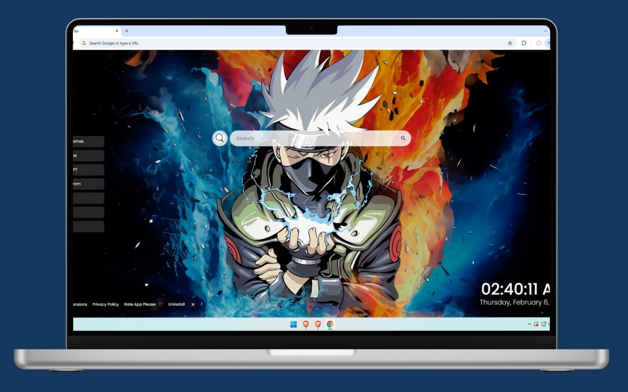 Naruto - Kakashi Hatake Live Wallpaper chrome谷歌浏览器插件_扩展第1张截图