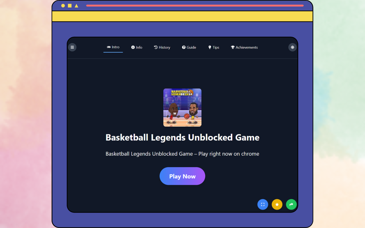 Basketball Legends Unblocked Game chrome谷歌浏览器插件_扩展第3张截图