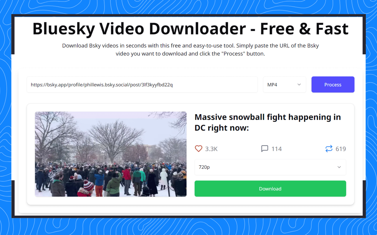 Bluesky Video Downloader Free chrome谷歌浏览器插件_扩展第2张截图