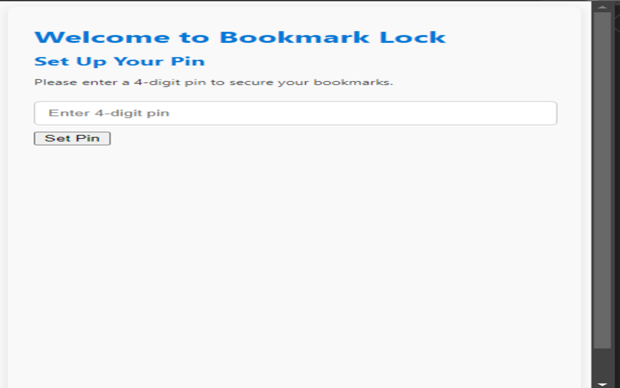 Bookmark Lock chrome谷歌浏览器插件_扩展第1张截图