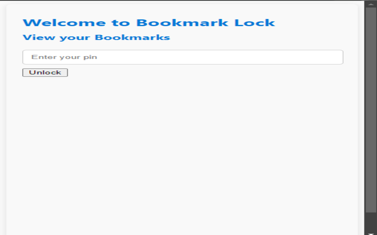 Bookmark Lock chrome谷歌浏览器插件_扩展第2张截图
