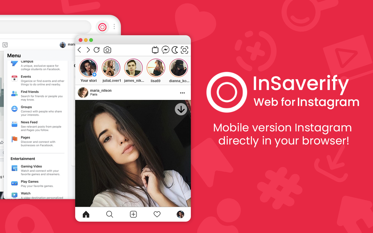 InSaverify | Web for Instagram™ chrome谷歌浏览器插件_扩展第1张截图