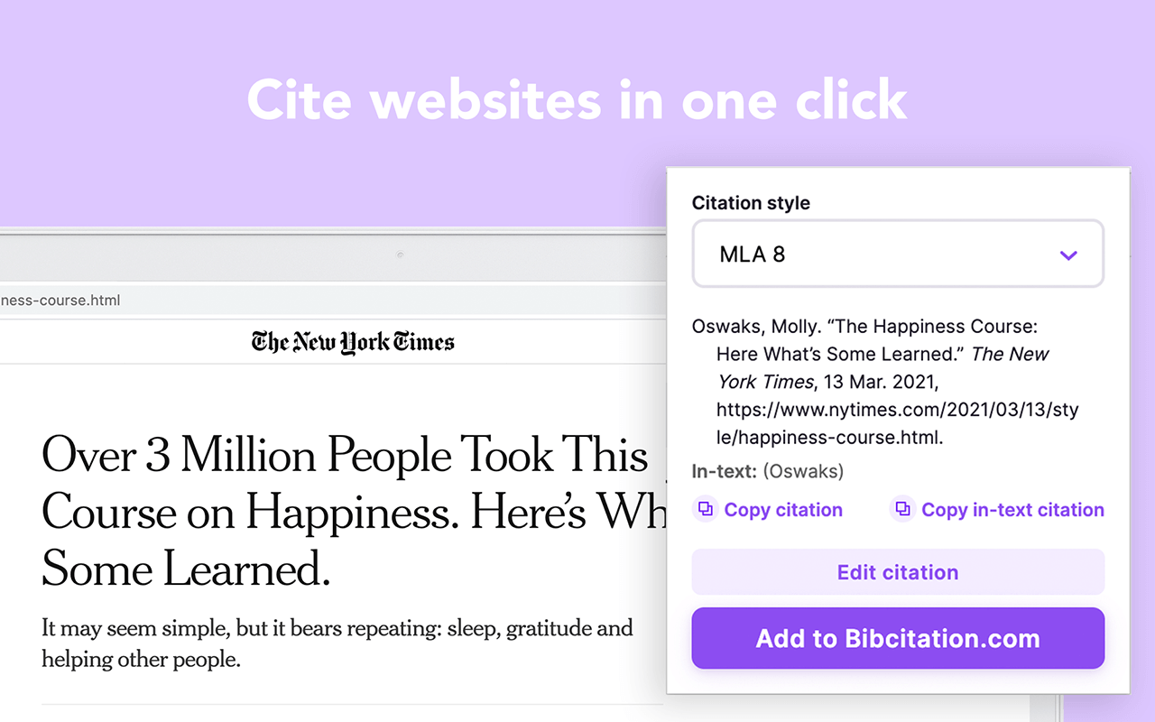Bibcitation Bibliography & Citation Generator chrome谷歌浏览器插件_扩展第1张截图