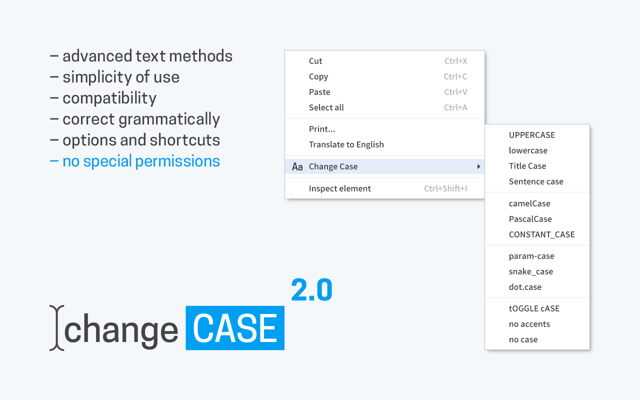 Change Case chrome谷歌浏览器插件_扩展第2张截图