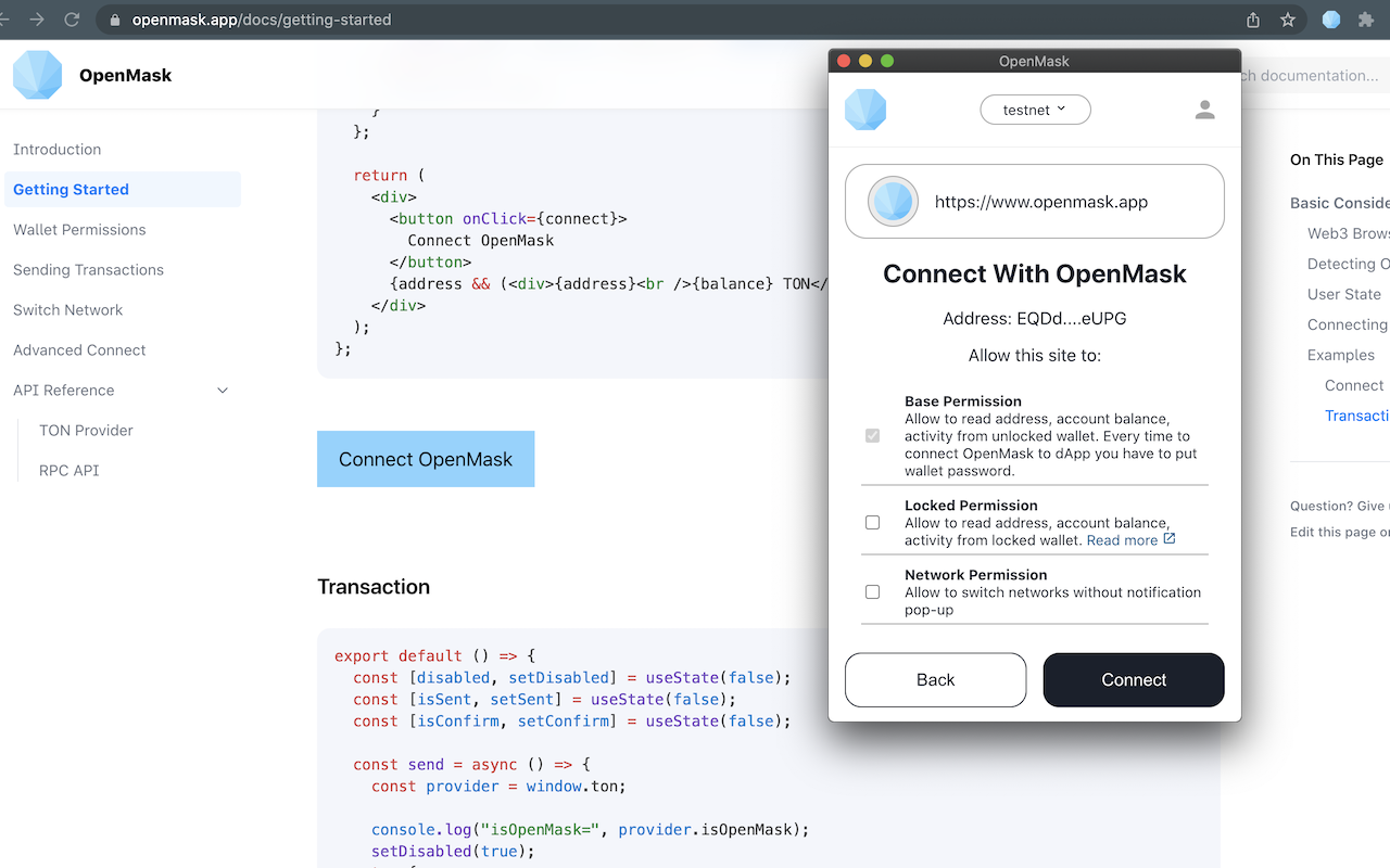 OpenMask - TON wallet chrome谷歌浏览器插件_扩展第3张截图