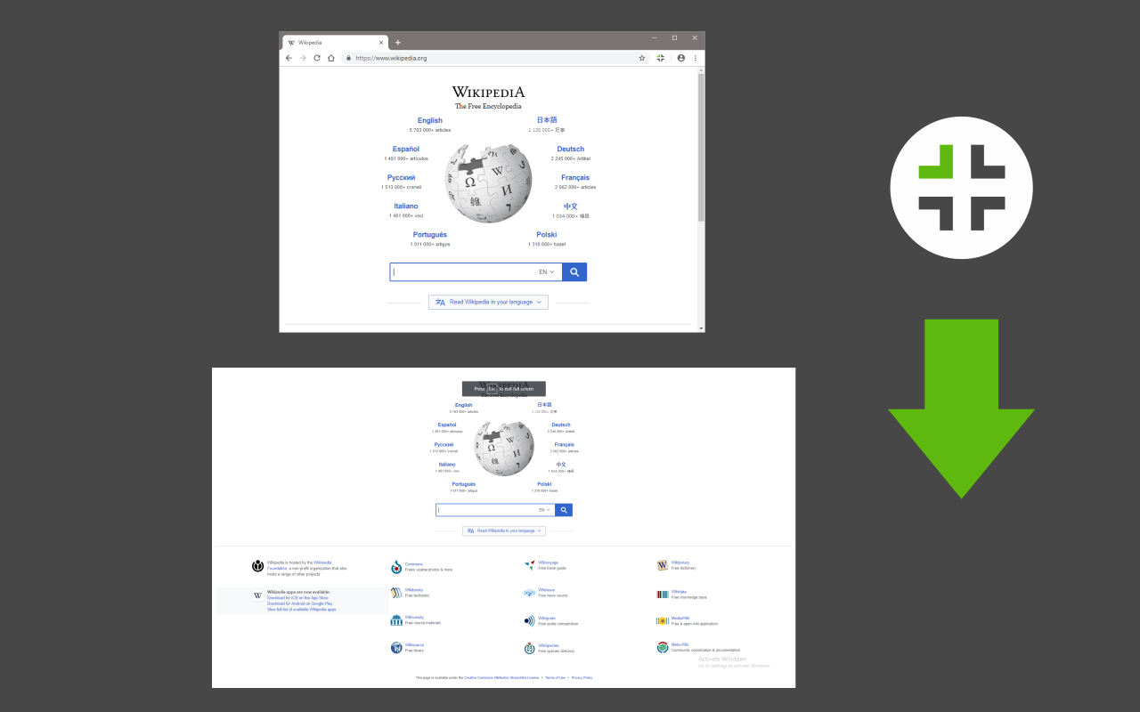 Full Screen Button chrome谷歌浏览器插件_扩展第1张截图