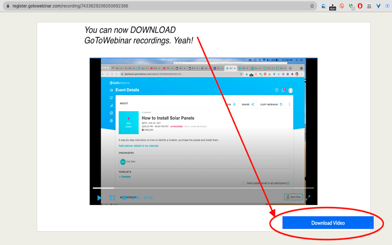 GoToWebinar & GoToMeeting Download Recordings chrome谷歌浏览器插件_扩展第3张截图