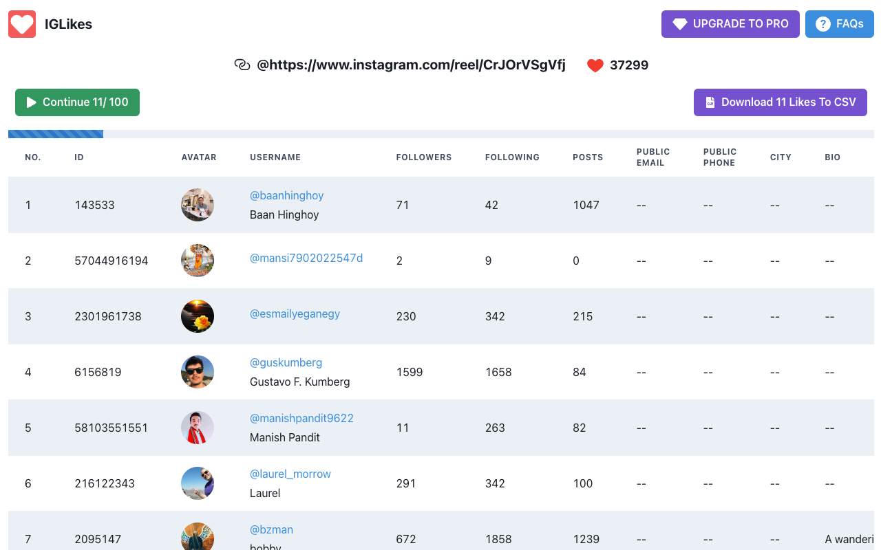 IGLike - 导出 Instagram like chrome谷歌浏览器插件_扩展第1张截图