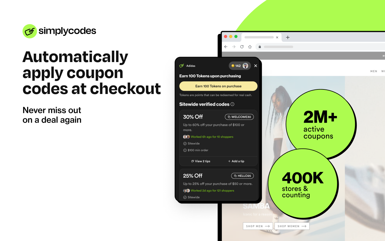 SimplyCodes: Promo Codes & Rewards chrome谷歌浏览器插件_扩展第1张截图