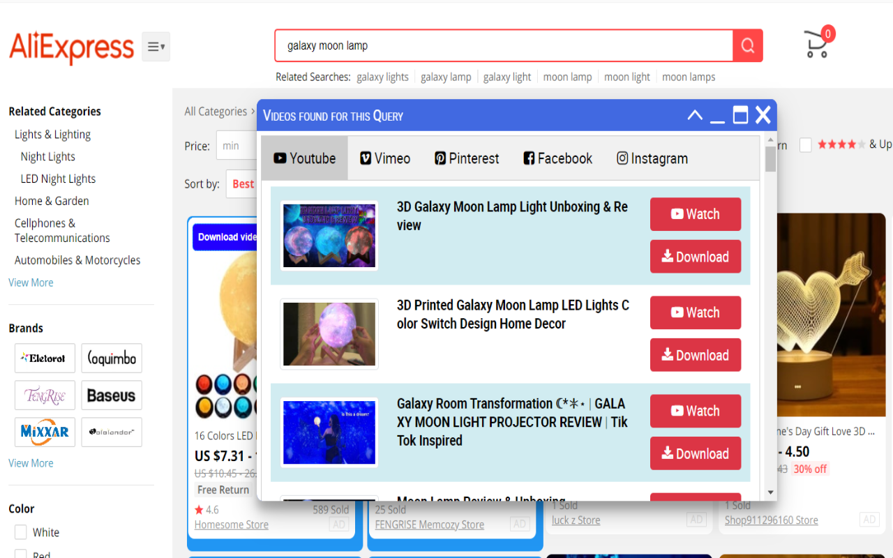 Drop Video - Aliexpress Video Downloader chrome谷歌浏览器插件_扩展第1张截图