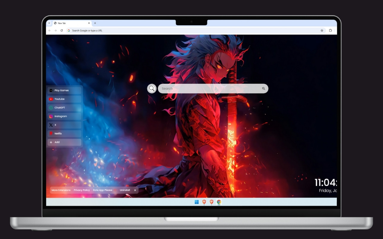 Hashira Rengoku - Flame Live Wallpaper chrome谷歌浏览器插件_扩展第5张截图