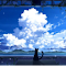 Black Cat Watching Sky live wallpaper