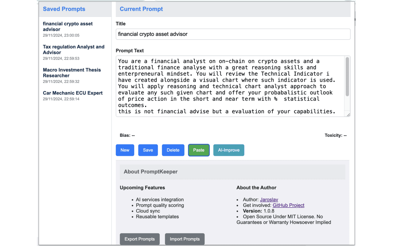 PromptKeeper chrome谷歌浏览器插件_扩展第2张截图