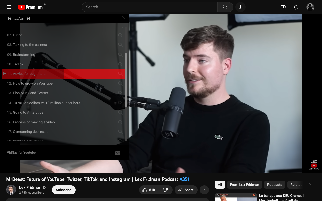 VidNav for Youtube chrome谷歌浏览器插件_扩展第1张截图