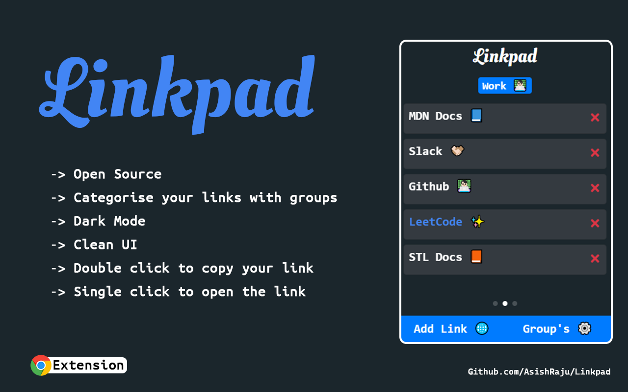 LinkPad chrome谷歌浏览器插件_扩展第2张截图