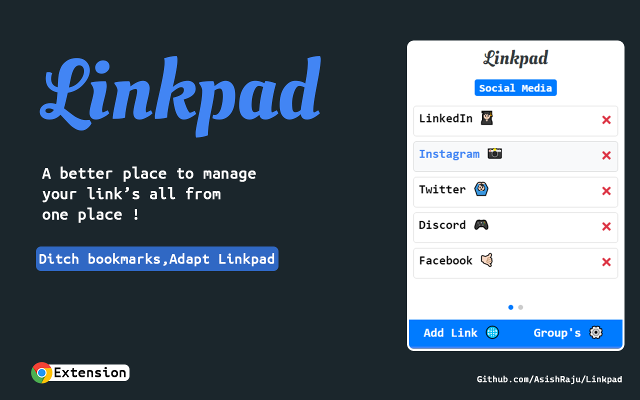 LinkPad chrome谷歌浏览器插件_扩展第3张截图