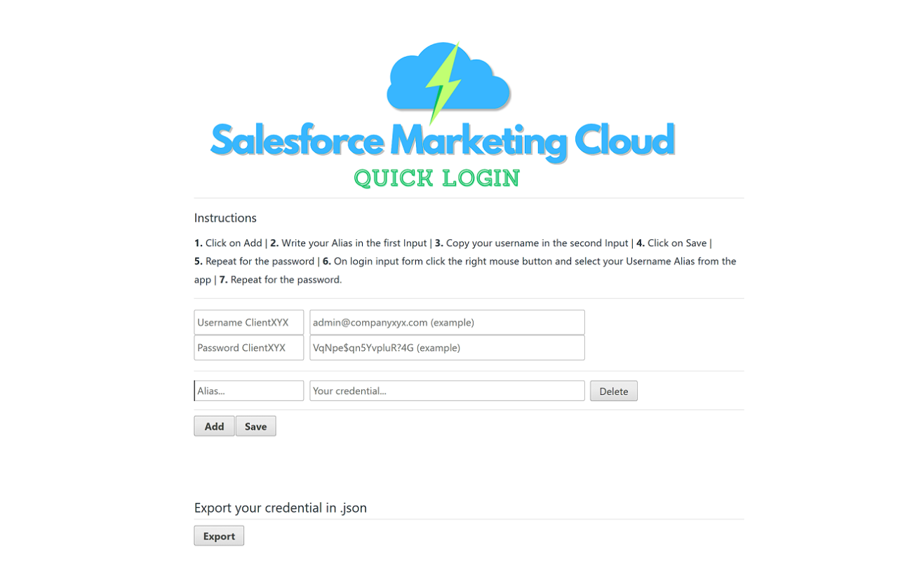 QuickLogInSFMC chrome谷歌浏览器插件_扩展第1张截图