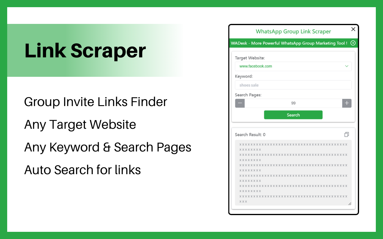 免费的 WhatsApp 联系人和群号码导出、群组群发、群链接采集助手 chrome谷歌浏览器插件_扩展第1张截图