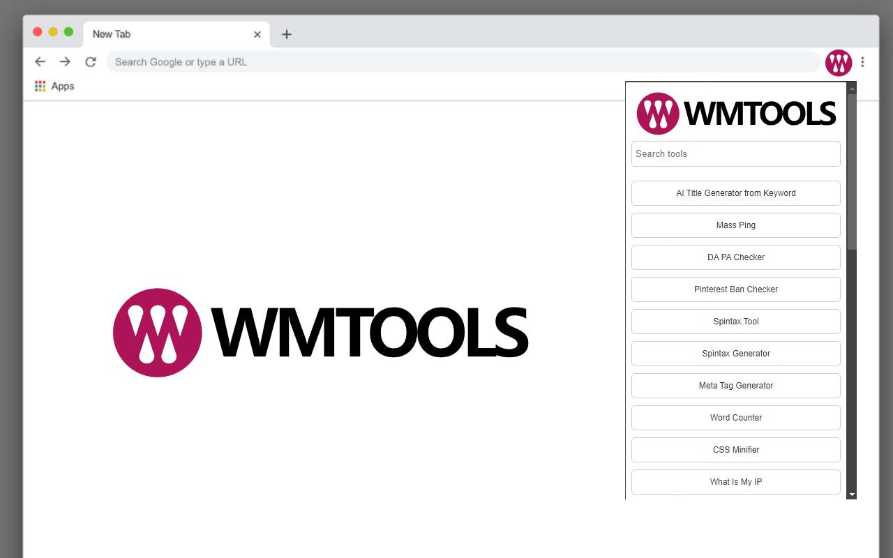 WmTools chrome谷歌浏览器插件_扩展第1张截图