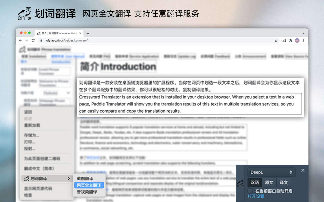 划词翻译 chrome谷歌浏览器插件_扩展第4张截图