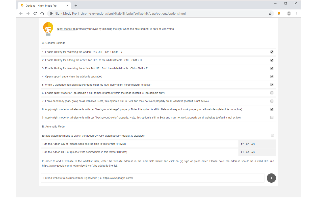 Night Mode Pro chrome谷歌浏览器插件_扩展第1张截图